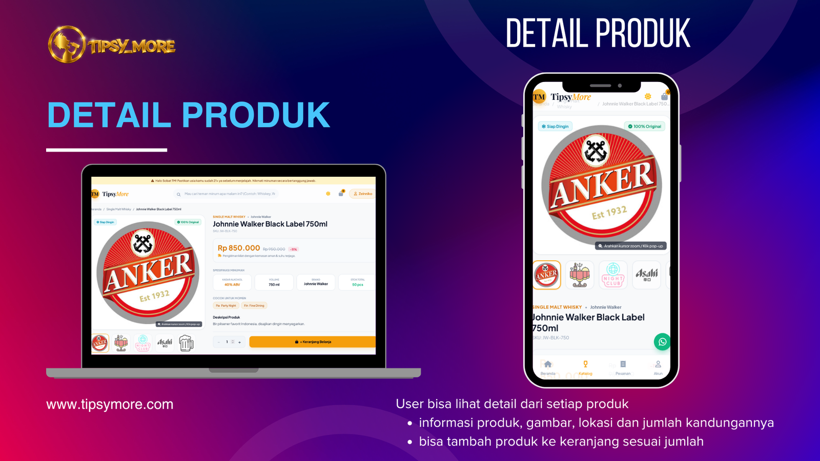 [GAMBAR 2]: Screenshot Halaman Detail Produk (PDP) Menampilkan Opsi Suhu Cold Ready dan Button Tambah ke Keranjang
